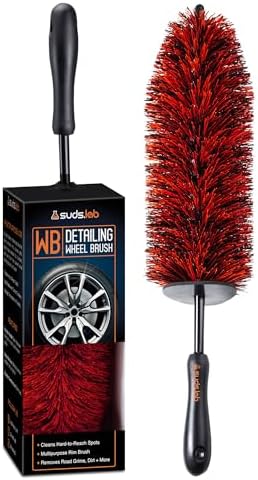 Suds Lab WB Premium Detailing Wheel Brush, Ultra-Soft, 17.7", All Vehicles by SudsLab