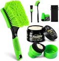 XINDELL Wheel & Tire Cleaning Kit, Deep-Reach Wheel Brush Set for Rims, Spokes, Lug Nuts and Tire Sidewalls, Scratch-Safe Car Detailing Tools with Covered Tire Shine Applicator by XINDELL-NotJustForCleaningButForLifestyle