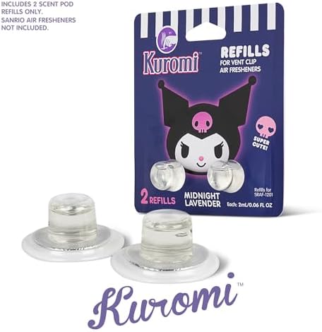 Hello Kitty & Friends Kuromi Car Air Freshener Refills 2-pack - Midnight Lavender Scent - Cute and Long-Lasting Kuromi Car Accessories, Odor Eliminator, Fun Scents, 30 Days Freshness (2 Refills) - Image 7
