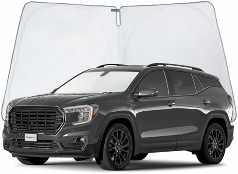Windshield Sun Shade for 2018-2024 GMC Terrain, Protect Auto from Heat Damage and Keep Cool, Compact Foldable, SUV Sunshade for Front Window, CLIM ART, Car Accessories - WS3011 by CLIMART