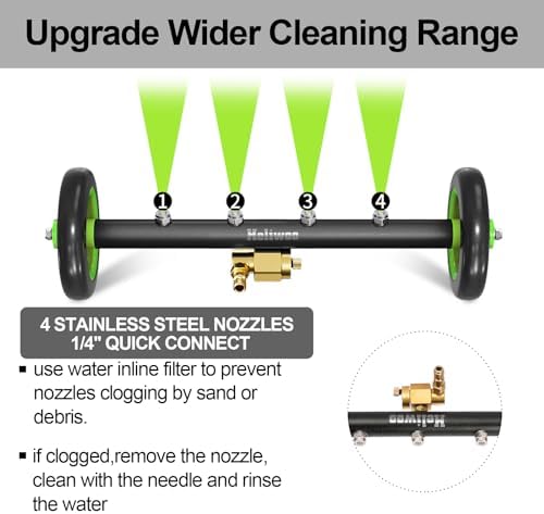 Undercarriage Pressure Washer Attachment 16 inch, Water Broom 4000 PSI - Image 3