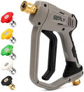 Pressure Washer Short Gun 5000 PSI with 5 Nozzle Tips, M22-14mm Fittings, Heavy Duty Power Washer Spray Gun with Ergonomic Handle for Car Wash, Detailing, and Cleaning by SEPLY