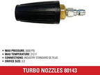 Simpson Cleaning 80143 3600 PSI Universal Turbo Pressure Washer Nozzle, 1/4-Inch Quick Connect, Hot- or Cold-Water Use, Black - Image 4
