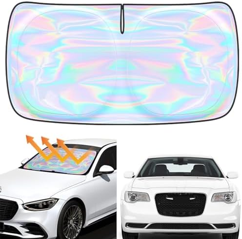 for Chrysler 300 300C 2011-2024 2025 Windshield Sun Shade - Custom Fit Chrysler 300 4 Layers Sunshade Foldable Front Window Sunshade Sun Visor Protector Block UV Rays Keep Your Car Cooler Accessories by Unknown