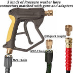 GDHXW X-887 High Pressure Washer Gun with Foam Cannon 2 Adapter 7 Pressure Washer Nozzles,for Car Washing - Image 3