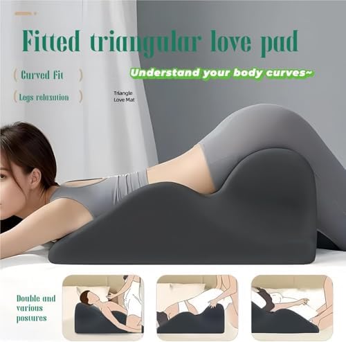 Sweet Spot Pillow for Sitting, Couples Intimacy Pillow - 27° Angle Perfect Position, Multifunctional Couple Back Pillow with 3D Memory Foam Design, Support for Relaxation or Play (Blue) - Image 2