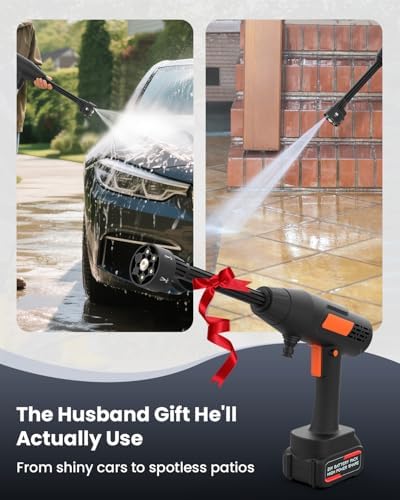 Cordless Pressure Washer Battery Powered 1100PSI Portable Power Washer Gun with 6-in-1 Nozzle & Foam Cannon, 21V 3.0Ah Electric Handheld High Pressure Cleaning for Car Patio - Image 7