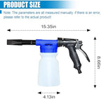 ZIMISI Car Wash Foam Gun, Foam Cannon for Hose, Professional Car Foam Sprayer with 6 Levels Foam Concentration, Spray Gun Cleaner, Connects to Any Garden Hose (Blue) - Image 2