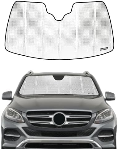 Pigenius Windshield Sun Shade for 2016-2019 Mercedes-Benz GLE/GLS SUV. Front Window Sunshade with Storage Bag by Pigenius