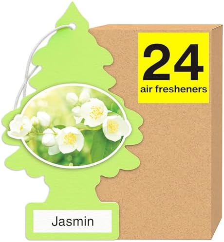 LITTLE TREES Car Air Freshener | Hanging Tree Provides Long Lasting Scent for Auto and Home | 24 Air Fresheners |Jasmine by LITTLETREES