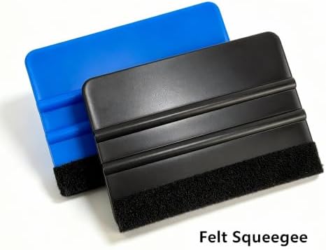 Umaki Automotive Vinyl Wraps Tools Tint Film Kit with 2 Pairs Vinyl Wrap Gloves, 4inch Felt Squeegee, Scraper, Edge Trimmer, Black Utility Vinyl Knife - Image 5