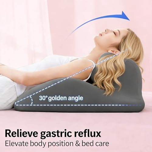 Intimate Pillow for Couples, Enhanced Support Memory Foam Triangle Wedge Pillow, Adjustable Ergonomic Positioning Cushion, Extra Large Adult Game & Bed Support Pillow (Light Gray) - Image 2