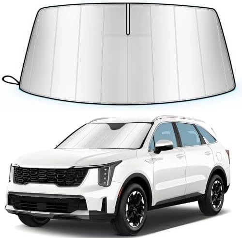 Windshield Sun Shade for Kia Sorento 2021-2026 Accordion Folding Design by Unknown