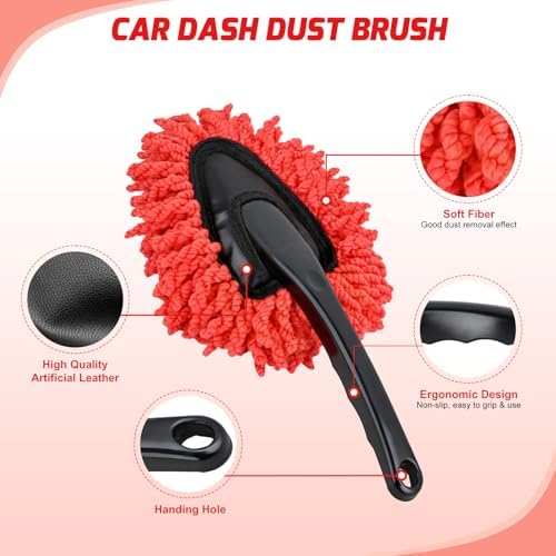 Nilight 15PCS Car Detailing Kit for Interior Exterior Car Care, Red - Image 4