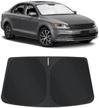 TINGLU Sun Shade for Volkswagen VW Golf MK7 2013-2018 Accessories Windshield Sun Shade Window Shade UV Rays Protection Sun Visor Cover with Steering Wheel Sunshade Storage Bag by TINGLU