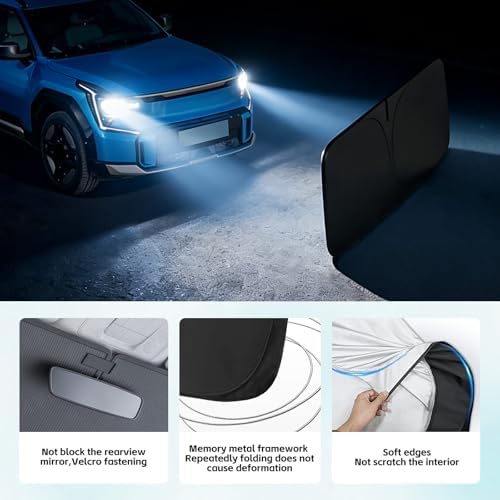Windshield Sun Shade for Kia EV9 2024-2026 Sunshade - Image 5