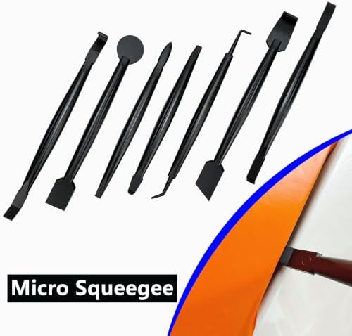 Umaki Automotive Vinyl Wraps Tools Tint Film Kit with 2 Pairs Vinyl Wrap Gloves, 4inch Felt Squeegee, Scraper, Edge Trimmer, Utility Film Knife, Black - Image 3