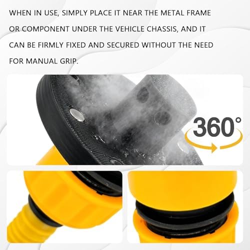 O-Ring Chassis Cleaner Flusher Kit, Magnetic Undercarriage Washer with 360° Rotating Nozzle, Quick Connect High Pressure Car Undercarriage Cleaner for Wheel Wells, Truck Chassis Wash Tool - Image 3