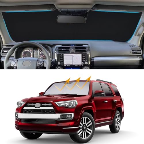 Windshield Sun Shade for Toyota 4runner 2010-2024 Foldable by JDMCAR