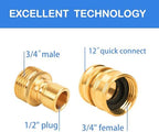Hourleey Pressure Washer Adapter Set, Quick Disconnect Kit with M22 Metric Male Thread Quick Connector, M22 Swivel to 3/8'' Quick Connect, 3/4" to Quick Release, M22 to M22 Convert, 9 Pack - Image 3