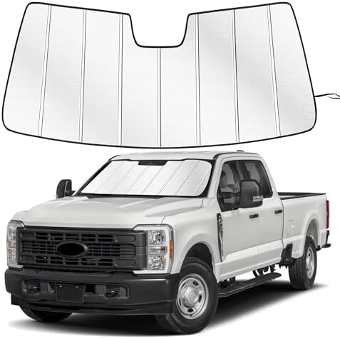 Windshield Sun Shade for Ford F250/F350/F450/F550/F600 2023-2026 by SULAGIWINDSHIELDSUNSHADE