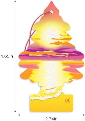 LITTLE TREES Car Air Freshener | Hanging Tree Provides Long Lasting Scent for Auto and Home | 24 Air Fresheners |Sunset Beach - Image 6