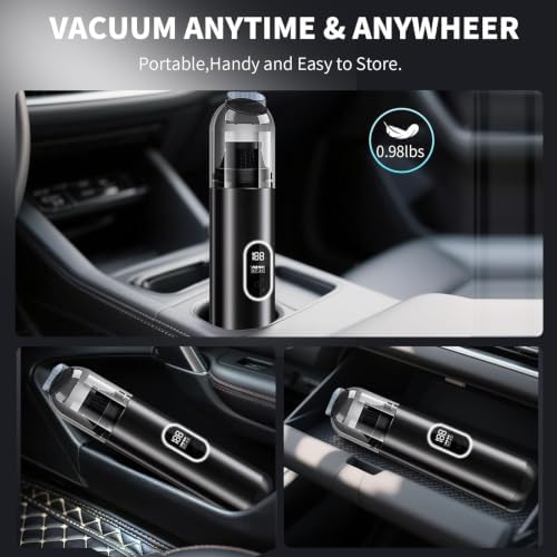 2 in 1 Cordless Handheld Car Vacuum, 18000PA Portable Mini Vacuum Cleaner - Image 3