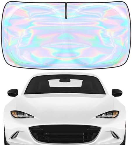 Windshield Sun Shade for Mazda MX-5 Miata 2016-2024 2025-4 Layers Sunshade Compatible with Mazda MX-5 Miata Foldable Front Window Sunshade Sun Visor Protector Block UV Rays Keep Your Car Cooler by Unknown