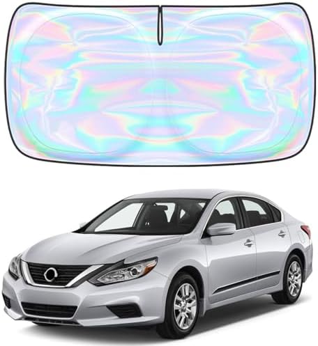 Windshield Sun Shade for Nissan Altima 2013-2018 - 4 Layers Sunshade Compatible with Nissan Altima Foldable Front Window Sunshade Sun Visor Protector Block UV Rays Keep Your Car Cooler Car Accessories by Unknown