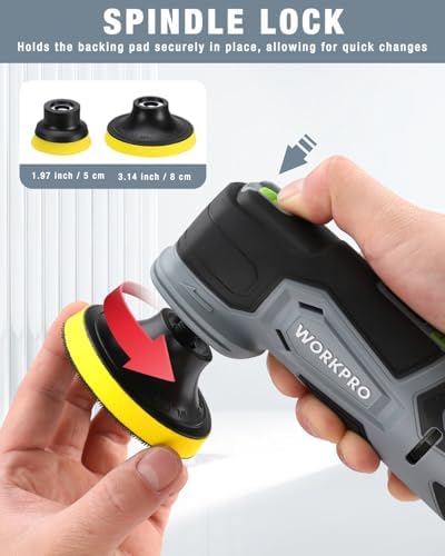 WORKPRO 12V Cordless Mini Buffer Polisher Kit - Image 6