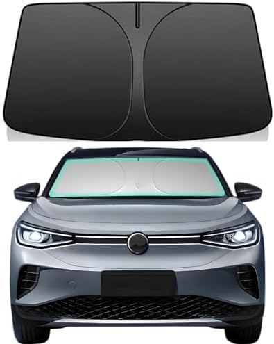 Windshield Sun Shade for 2021-2025 Volkswagen VW ID.4 Foldable Car Front Window Sunshade Accessories 240 T Sun Visor Protector Reflective Cover Block UV Rays & Sun Heat by Unknown