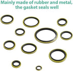 XBVV 378 Pcs NBR Metal Bonded Sealing Washer Assortment Kit M6 M8 M10 M12 M14 M16 M18 M20 M22 M24 M27 M30 Automotive Self-Centred Seal Gasket Repair Set - Image 5