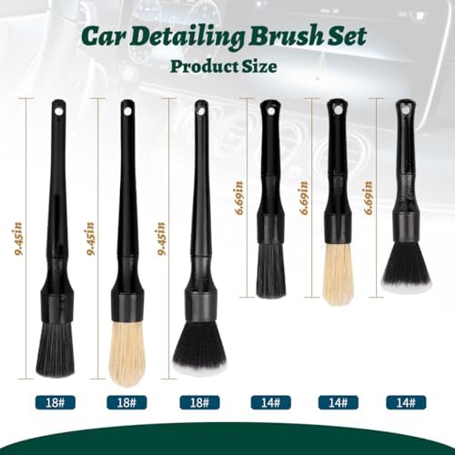 7PCS Car Detailing Brush Set, Ultra Soft Car Interior Detailing Brushes - Image 2