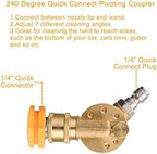FIXFANS Pressure Washer Pivoting Coupler, Gutter Cleaner Attachment - Image 2