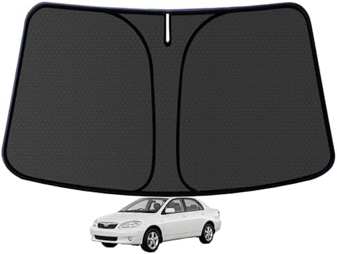 Corolla Customized Windshield Sun Shade for 2009 2010 2011 2012 2013 Corolla L/LE/SE/XLE/Hybrid Front Window Sunshade Visor Protector Foldable Blocks UV Rays Keep Car Cooler Accessories by aatoppus