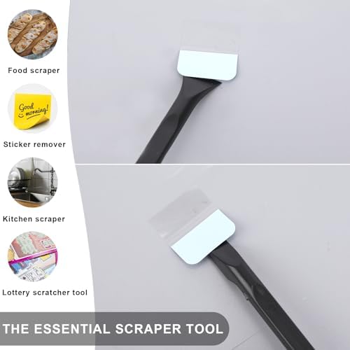 Crevice Cleaning Tool, 9 PCS Carbon Fiber Plastic Scraper Tool Car Detailing Brush Set Non-scratch Multi-purpose Scraper for Clean Small Narrow Spaces and Gaps, Remove Stickers Labels Oil Stains Dirt - Image 5