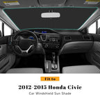 Car Windshield Sun Shade for Honda 2012-2015 Civic Accessories (OEM Design) Reflective Foldable Heat Insulation Sunshade for Ultimate Protection - Image 2