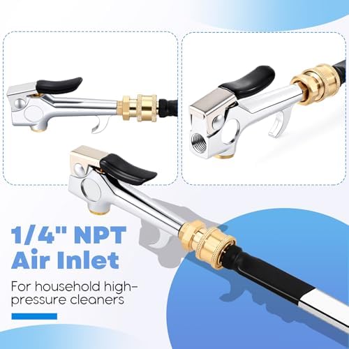 Threlaco 39" Air Filter, Radiator Cleaning Wand for High Efficiency Cooling Systems and Radiators, Air Cleaning Wands for Blow out Wash out Kit, Home Car Truck Power Washer Wand - Image 4