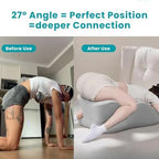 27° Couples Pillow for Enhanced Intimacy & Comfort - Memory Foam Wedge for Couples, Promoting Better Posture.,Gray - Image 4