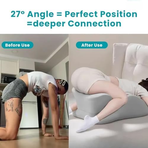 27° Couples Pillow for Enhanced Intimacy & Comfort - Memory Foam Wedge for Couples, Promoting Better Posture.,Black - Image 4