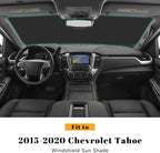 Car Windshield Sun Shade for Chevy 2015-2020 Tahoe Accessories (OEM Design) Reflective Foldable Heat Insulation Sunshade for Ultimate Protection - Image 2