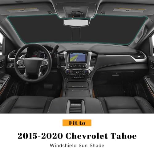Car Windshield Sun Shade for Chevy 2015-2020 Tahoe Accessories (OEM Design) Reflective Foldable Heat Insulation Sunshade for Ultimate Protection - Image 2