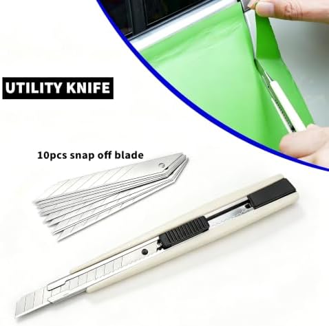 Umaki Vehicle Vinyl Wrap Tool Kit, Window Tint Application Kit, Car Window Film Install Kit, with Window Squeegee, Plastic Squeegee, Edge Wrap Squeegee, Retratable Knife & 9mm Blades, Razor Cutter - Image 3