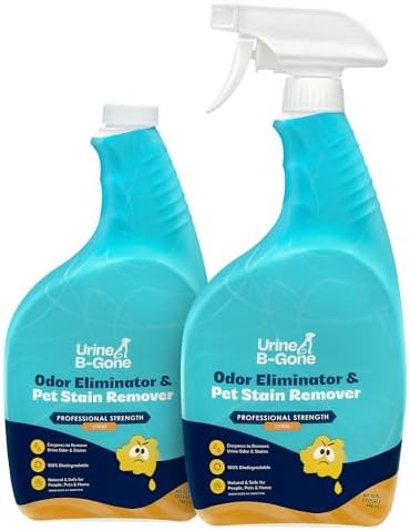 Urine B-Gone Enzyme Cleaner for Human & Pet Urine, Citrus, 32 oz, 2-Pack by URINEB-GONE