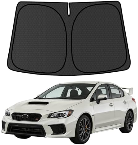 Impreza WRX Customized Windshield Sun Shade for 2017-2023 Impreza WRX (Fit for Sedan | Hatchback | WRX STI) Front Window Sunshade Visor Protector Foldable Blocks UV Rays Keep Car Cooler Accessories by aatoppus