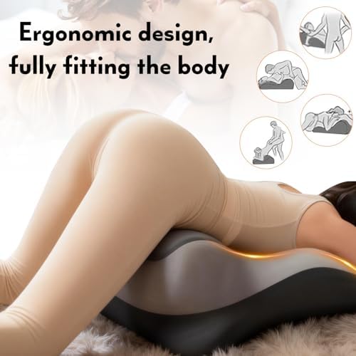 Sweet Spot Pillow Intimacy Pillows for Couples 27° Angle Ergonomic Memory Foam Positioning Cushion Butt Cushion Support Neck Waist Washable Pillowcase(Light Gray) - Image 2