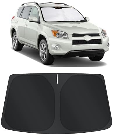 TINGLU Sun Shade for Toyota RAV4 2006-2012 Accessories Windshield Sun Shade Window Shade UV Rays Protection Sun Visor Cover with Steering Wheel Sunshade Storage Bag by TINGLU