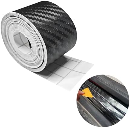 Wevdn 3D Carbon Fiber Vinyl Tape, 1 Inch×23ft Carbon Fiber Wrap Auto Door Edge Window Trim Detailing Tape, Anti-Scratch Self Adhesive Auto Door Entry Guards Vinyl Overlay Wrap Roll by Unknown