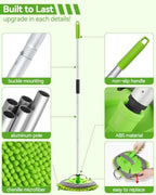 62’’ Car Wash Brush Kit with 2 Replacement Head Covers, Microfiber Car Washing Kit with Long Handle, Car Wash Mop for Cars RV Truck Exterior - Image 7