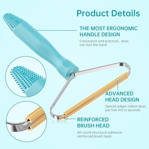 Pet Hair Remover, Dog Cat Carpet Rake, Lint Remover Shaver for Sofas-2pack - Image 3